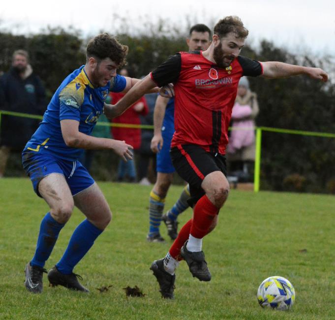 Laurie Haworth scored for Clarbeston Road in their 4-2 win against Penclawdd